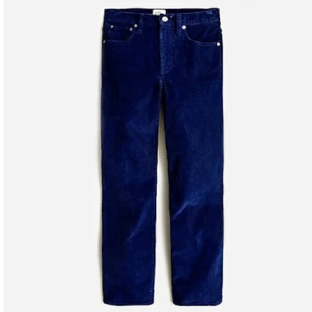 J Crew vintage slim-straight corduroy pants - Mediterranean Navy